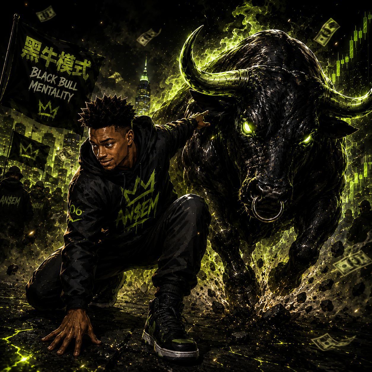 Black Bull charging